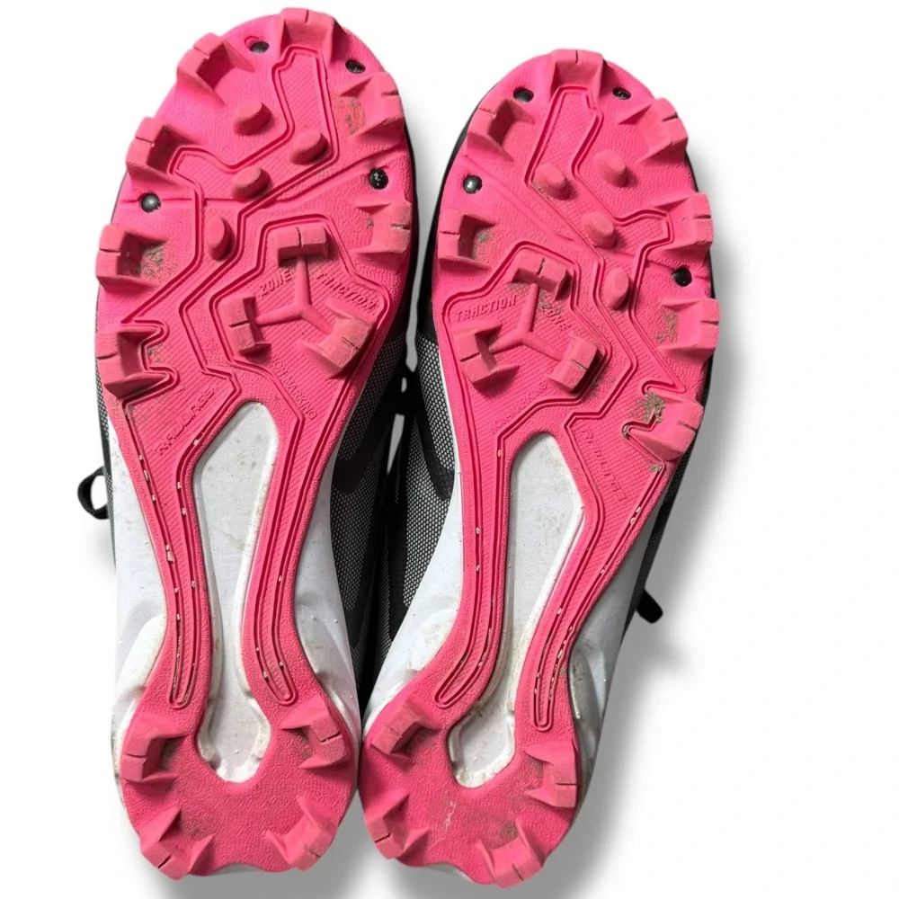 Rawlings Fastpitch Softball baseball Cleats Molded Black Pink kids Girls Size 5D